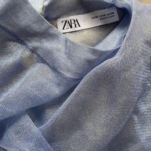 SALE: ZARA sheer with puffed long sleeves